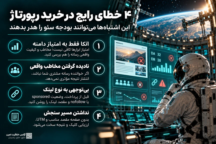 چهار خطای رایج خرید رپورتاژ: اتکا به امتیاز دامنه، نادیدهگرفتن مخاطب، نوع لینک و سنجش نتیجه