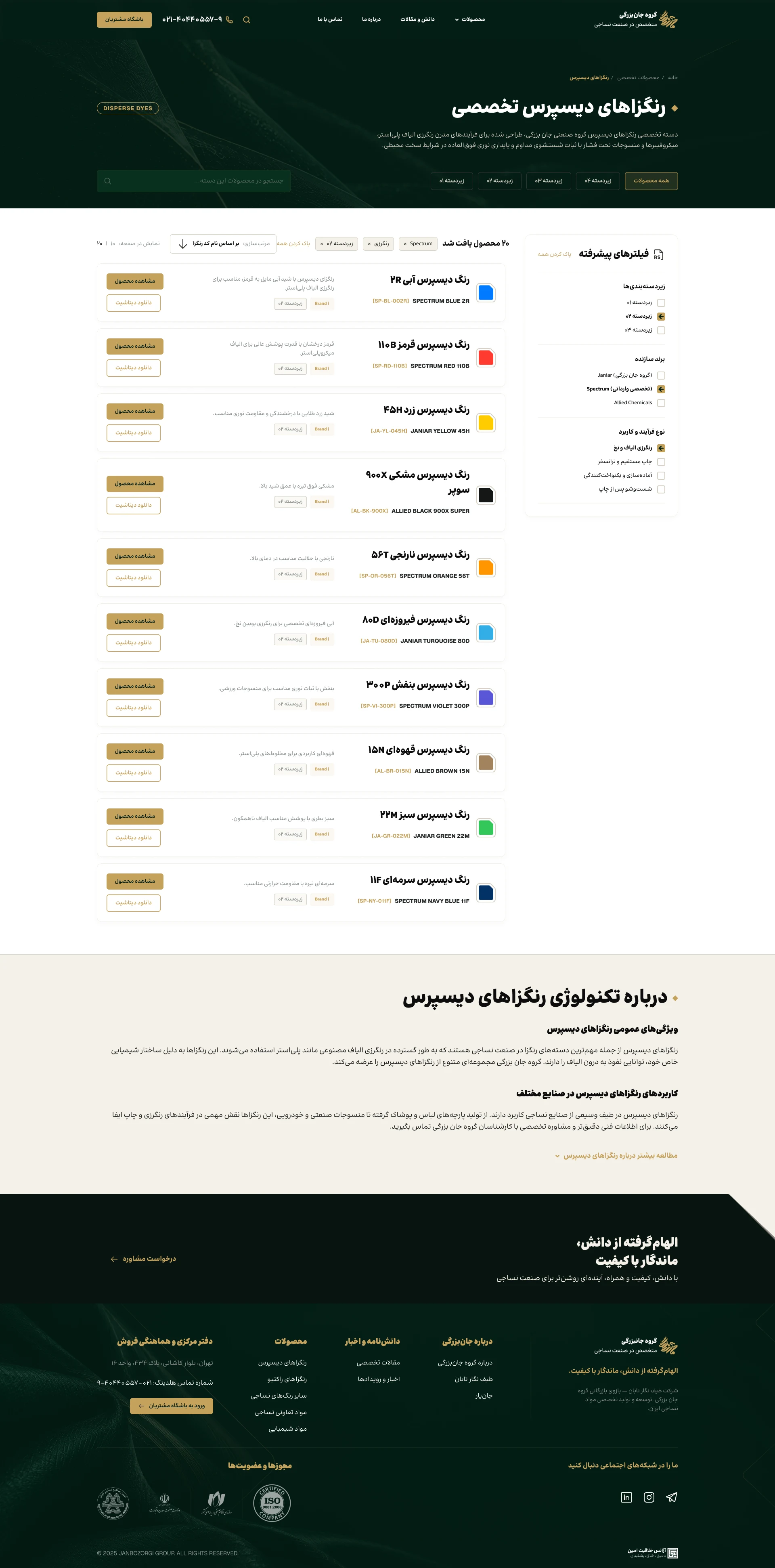 کاتالوگ محصولات